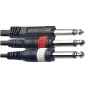 Stagg SYC3/P2P E, kabel Jack 6,3 mm mono samec – 2x Jack 6,3 mm mono samec, 3m