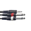 Stagg SYC2/MPS2P E, kabel mini stereo JACK/2x JACK, 2m