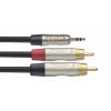 Stagg NYC3/MPS2CMR, kabel 2x RCA/mini JACK, 3m