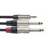 Stagg NYC3/MPS2PR, kabel 2x JACK mono/1x mini JACK stereo, 3m