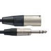 Stagg NAC3PSXMR, propojovací kabel XLR samec - Jack 6,3 mm stereo zástrčka