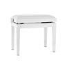 GEWA DELUXE stolička ke klavíru - bílý mat/bílý sedák