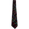 kravata černá barevné noty