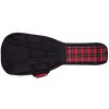 obal akustická kytara design červená kostka lorz skinny dreadnought tartan