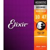 2100775 ELIXIR struny 12strunná kytara acoustic nanoweb 80 20 bronze custom light