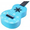 Mahalo ukulele s designem a otvorem sněhové vločky modré a1