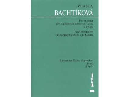 Pět miniatur pro sopránovou zobcovou flétnu a kytaru - Vlasta Bachtíková