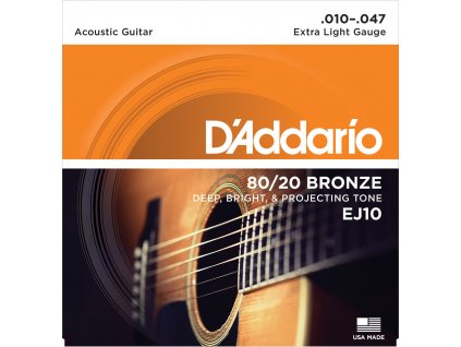D'Addario EJ10 Extra Light - struny na akustickou kytaru