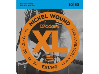 D'Addario EXL 140 Light Top/Heavy BTM 10/52 - struny na elektrickou kytaru