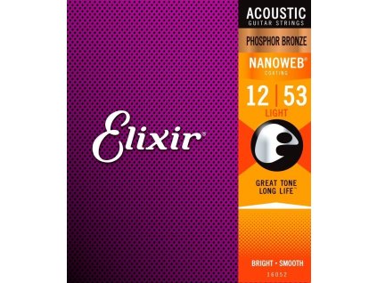 Elixir 16052 Acoustic NanoWeb Phosphor Bronze Light - struny na akustickou kytaru