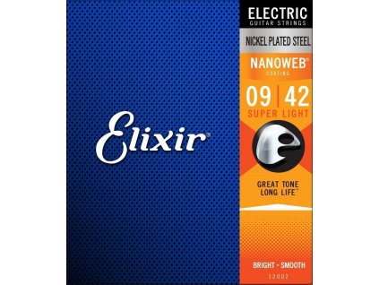 Elixir 12002 NanoWeb Super Light - struny na elektrickou kytaru