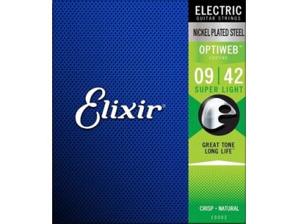 Elixir 19002 OptiWeb Coating Super Light - struny na elektrickou kytaru