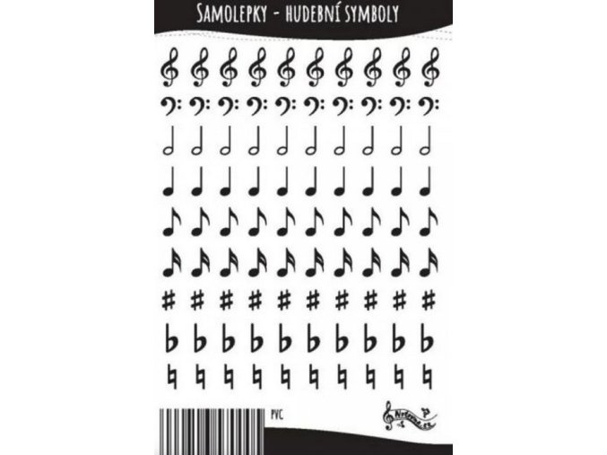 Samolepky Hudební symboly (A5 PVC)