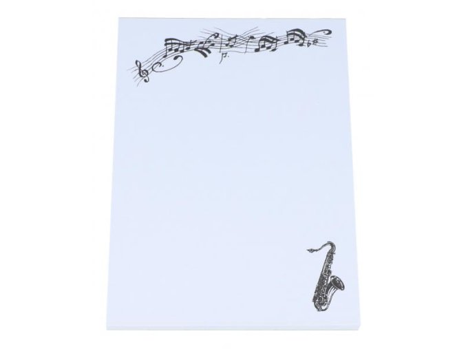 11115 poznamkovy blok din a6 saxofon