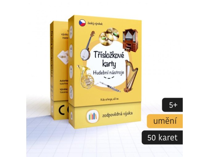 11154 trislozkove karty hudebni nastroje