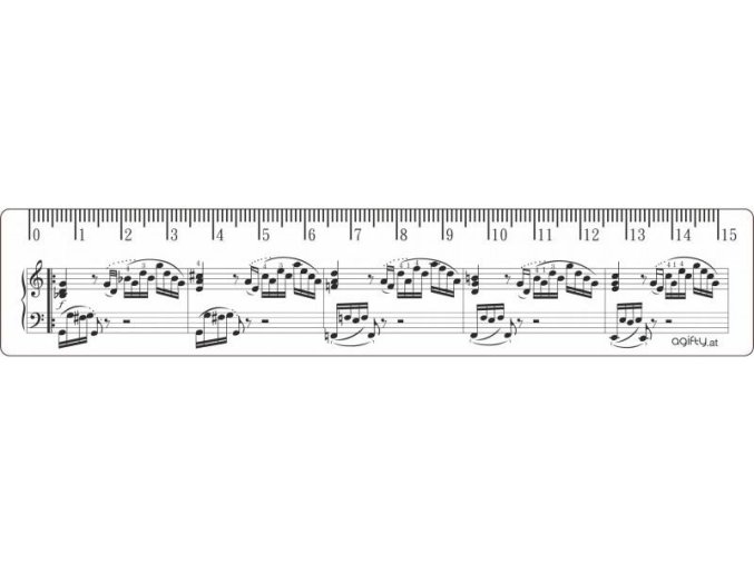 11232 pravitko partitura bile 15 cm