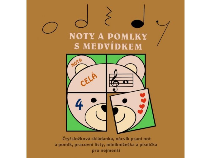 Noty a pomlky s medvídkem