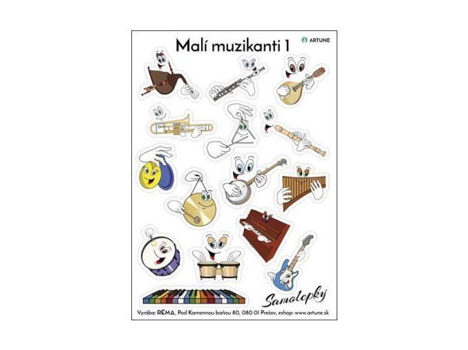 11871 samolepky mali muzikanti 1 arsik