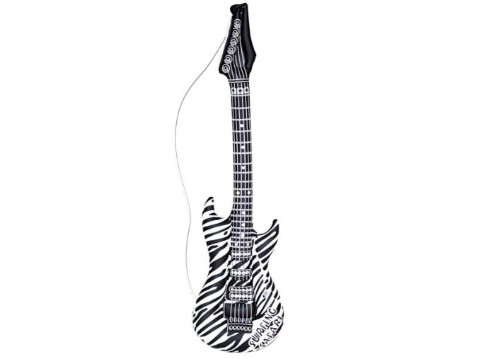 12156 nafukovaci rockerska kytara zebra 2
