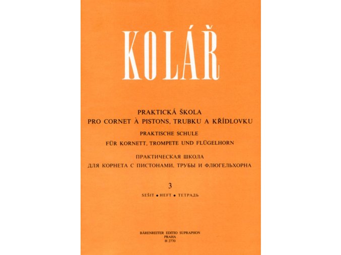 Praktická škola pro cornet a pistons, trubku a křídlovku 3