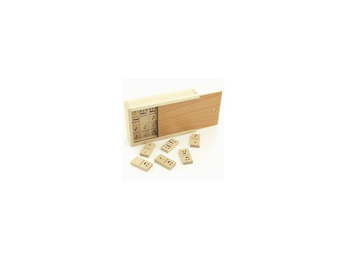 Noty - domino malé v bukové krabičce