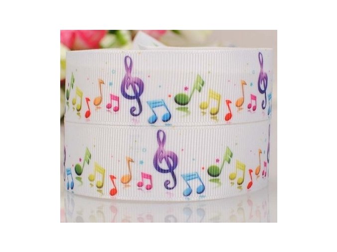 Dekorativní ozdobná stuha NOTY