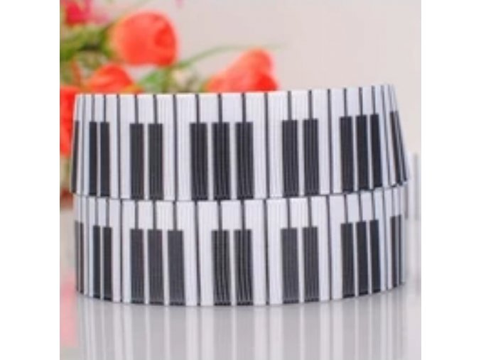 Dekorativní ozdobná stuha KLAVIATURA