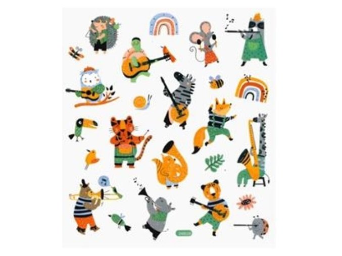 Samolepky ANIMALS PLAYING INSTRUMENTS