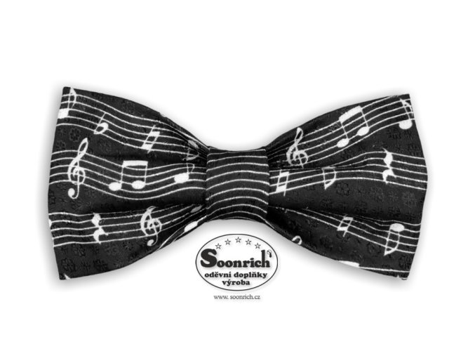 Motýlek NOTY černobílý