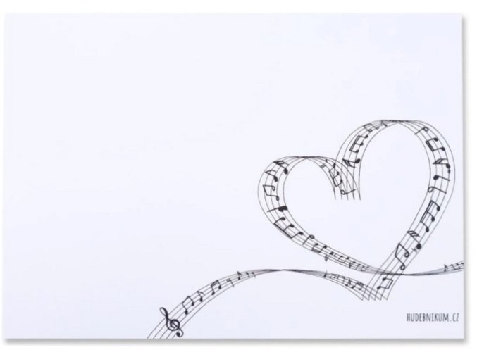 Dárková kartička A6 Melodie mého srdce