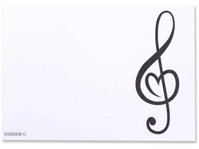 Dárková kartička A6 Hudba v srdci