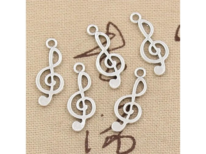 10ks přívěskův HOUSLOVÝ KLÍČ