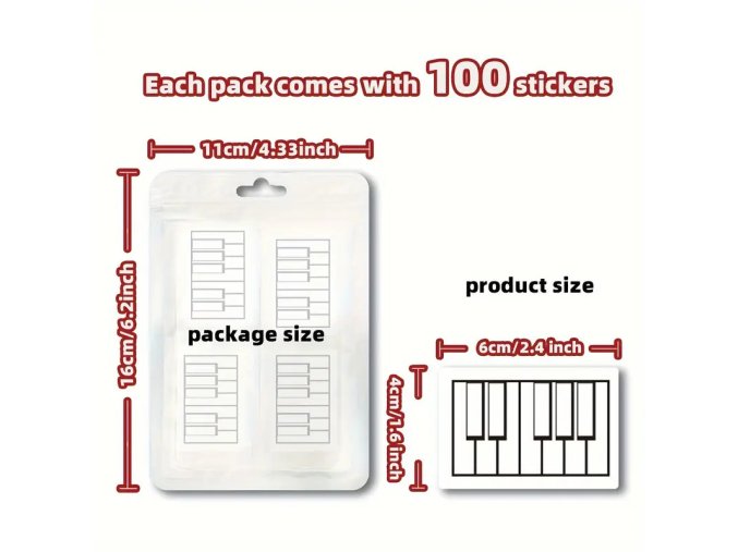 100dílná sada štítků s klaviaturou 2