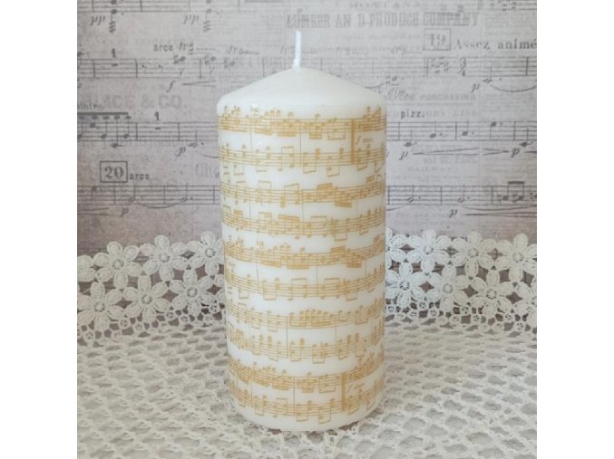 Svíčka ZLATÉ NOTY 14x7