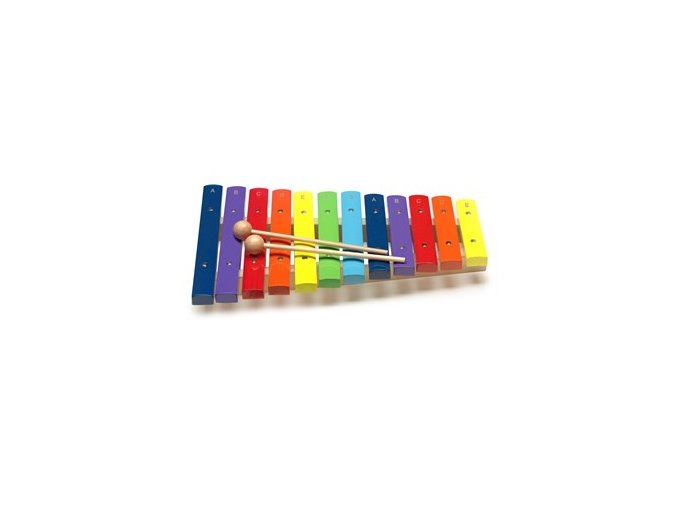 Xylofon XYLO-J12 RB, 12 barevných kamenů