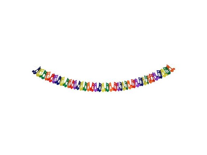 6252 girlanda noty barevna