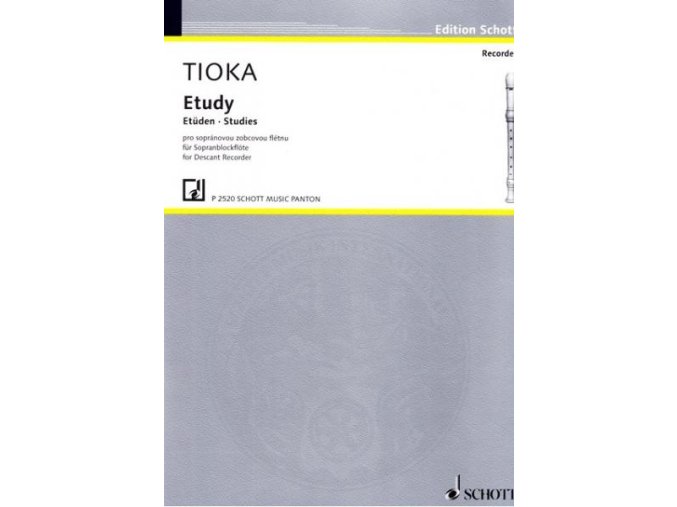 6753 tioka etudy pro sopranovou zobcovou fletnu
