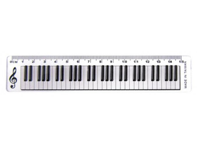 Pravítko 15 cm s klaviaturou