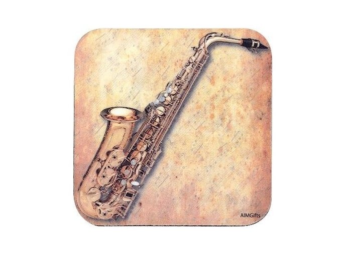 7323 podlozka pod hrnek saxofon
