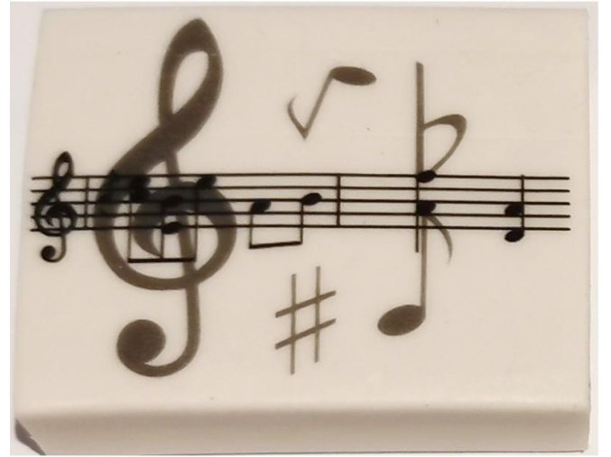 8259 guma s hudebnimi symboly bila