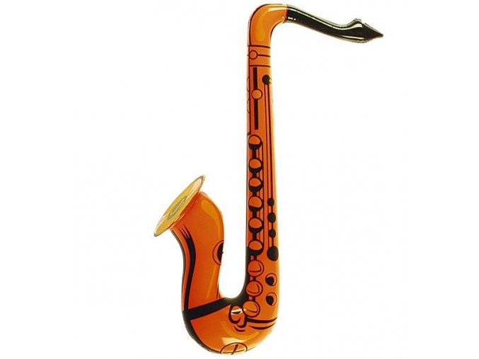 Oranžový nafukovací saxofon