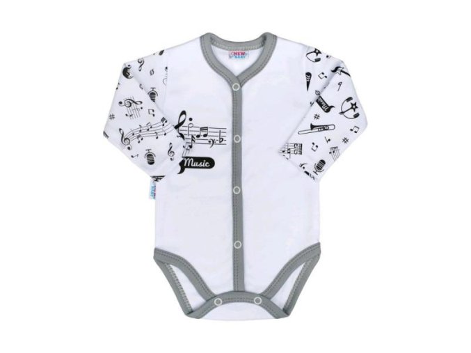 8730 kojenecke body celorozepinaci new baby music vel 62