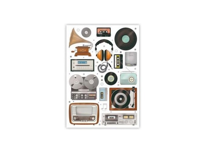 9546 pohlednice retro music