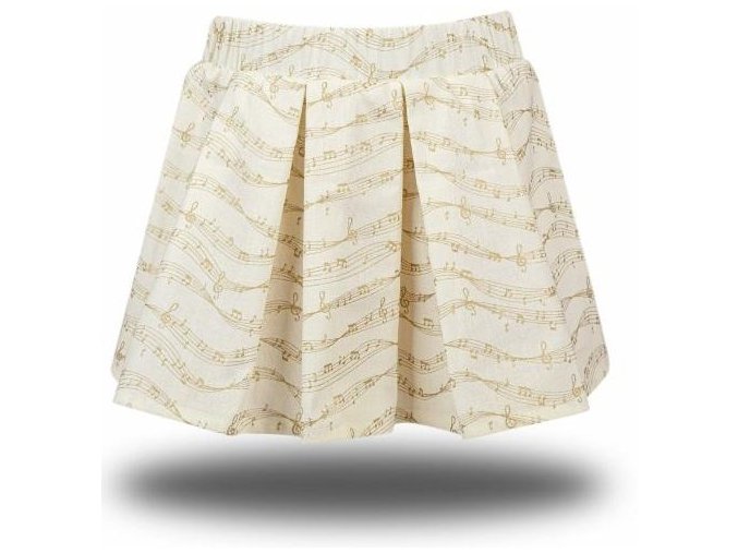 9822 detska bavlnena sukynka se zlatou partiturou vel 86