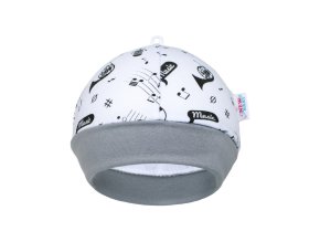 Kojenecká bavlněná čepička New Baby Music 1