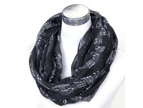 7503 sal s potiskem notove osnovy cerny