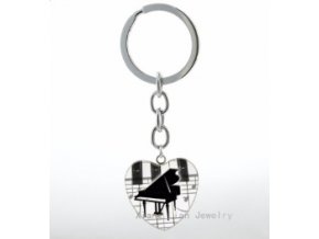 Přívěsek na klíče srdce - klavír