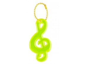 Houslový klíč - zelenožlutý přívěšek