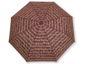 Deštník s notami bordó - rozkládací