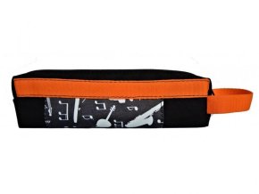 3477 pouzdro s hudebnim motivem cerna oranzova